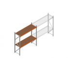 Beginsectie grootvakstelling MP 2000x1500x600mm hxbxd 2 niveaus RAL2004/Verzinkt 500kg