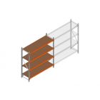 Beginsectie grootvakstelling MP 2000x1500x600mm hxbxd 4 niveaus RAL2004/Verzinkt 500kg