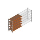Beginsectie grootvakstelling MP 2000x1500x800mm hxbxd 5 niveaus RAL2004/Verzinkt 500kg