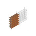 Beginsectie grootvakstelling MP 2500x1500x600mm hxbxd 6 niveaus RAL2004/Verzinkt 500kg