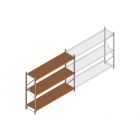 Beginsectie grootvakstelling MP 2000x2400x600mm hxbxd 3 niveaus  RAL2004/Verzinkt 265kg