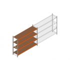 Beginsectie grootvakstelling MP 2000x2400x600mm hxbxd 4 niveaus  RAL2004/Verzinkt 265kg