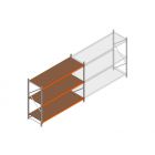 Beginsectie grootvakstelling MP 2000x2400x800mm hxbxd 3 niveaus  RAL2004/Verzinkt 265kg