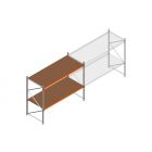 Beginsectie grootvakstelling MP 2000x2400x1000mm hxbxd 2 niveaus  RAL2004/Verzinkt 265kg