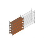 Beginsectie grootvakstelling MP 2500x2400x800mm hxbxd 5 niveaus  RAL2004/Verzinkt 265kg