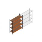 Beginsectie grootvakstelling MP 2250x1850x600mm hxbxd 4 niveaus  RAL2004/5003/Verzinkt 400kg