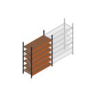 Beginsectie grootvakstelling MP 2500x1850x800mm hxbxd 6 niveaus  RAL2004/5003/Verzinkt 400kg