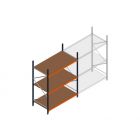 Beginsectie grootvakstelling MP 2500x1500x1000mm hxbxd 3 niveaus RAL2004/5003/Verzinkt 500kg