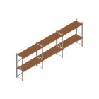 Voordeelrij MP Grootvakstelling 2000x4700x600 hxbxd 2 niveaus RAL2004/Verzinkt 500kg