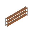 Voordeelrij MP Grootvakstelling 2000x4700x600 hxbxd 3 niveaus RAL2004/Verzinkt 500kg