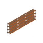 Voordeelrij MP Grootvakstelling 2000x4700x600 hxbxd 4 niveaus RAL2004/Verzinkt 500kg