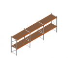 Voordeelrij MP Grootvakstelling 2000x4700x800 hxbxd 2 niveaus RAL2004/Verzinkt 500kg