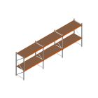 Voordeelrij MP Grootvakstelling 2000x4700x800 hxbxd 2 niveaus RAL2004/Verzinkt 500kg