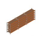 Voordeelrij MP Grootvakstelling 2000x4700x800 hxbxd 5 niveaus RAL2004/Verzinkt 500kg