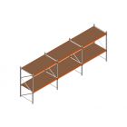 Voordeelrij MP Grootvakstelling 2000x4700x1000 hxbxd 2 niveaus RAL2004/Verzinkt 500kg