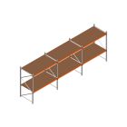Voordeelrij MP Grootvakstelling 2000x4700x1000 hxbxd 2 niveaus RAL2004/Verzinkt 500kg