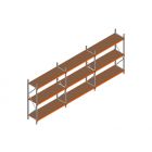 Voordeelrij MP Grootvakstelling 2250x4700x600 hxbxd 3 niveaus RAL2004/Verzinkt 500kg