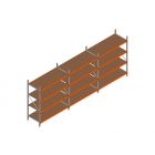 Voordeelrij MP Grootvakstelling 2250x4700x800 hxbxd 4 niveaus RAL2004/Verzinkt 500kg