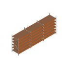 Voordeelrij MP Grootvakstelling 2250x4700x1000 hxbxd 6 niveaus RAL2004/Verzinkt 500kg