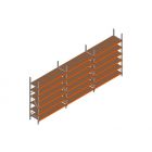 Voordeelrij MP Grootvakstelling 2500x4700x600 hxbxd 6 niveaus RAL2004/Verzinkt 500kg