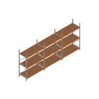 Voordeelrij MP Grootvakstelling 2500x4700x800 hxbxd 3 niveaus RAL2004/Verzinkt 500kg