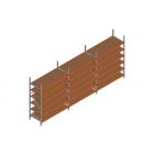 Voordeelrij MP Grootvakstelling 2500x4700x800 hxbxd 6 niveaus RAL2004/Verzinkt 500kg
