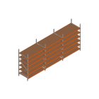 Voordeelrij MP Grootvakstelling 2500x4700x1000 hxbxd 6 niveaus RAL2004/Verzinkt 500kg