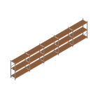 Voordeelrij MP Grootvakstelling 2000x7800x600 hxbxd 3 niveaus RAL2004/Verzinkt 500kg