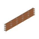 Voordeelrij MP Grootvakstelling 2000x7800x600 hxbxd 4 niveaus RAL2004/Verzinkt 500kg