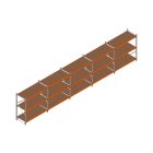 Voordeelrij MP Grootvakstelling 2000x7800x800 hxbxd 3 niveaus RAL2004/Verzinkt 500kg