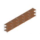 Voordeelrij MP Grootvakstelling 2000x7800x1000 hxbxd 3 niveaus RAL2004/Verzinkt 500kg