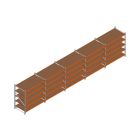 Voordeelrij MP Grootvakstelling 2000x7800x1000 hxbxd 5 niveaus RAL2004/Verzinkt 500kg