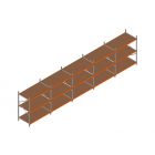 Voordeelrij MP Grootvakstelling 2250x7800x1000 hxbxd 3 niveaus RAL2004/Verzinkt 500kg