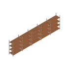 Voordeelrij MP Grootvakstelling 2500x7800x800 hxbxd 4 niveaus RAL2004/Verzinkt 500kg