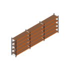 Voordeelrij MP Grootvakstelling 2000x4700x600 hxbxd 5 niveaus RAL2004/5003/Verzinkt 500kg