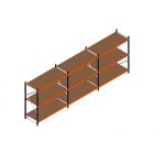 Voordeelrij MP Grootvakstelling 2000x4700x800 hxbxd 3 niveaus RAL2004/5003/Verzinkt 500kg