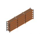 Voordeelrij MP Grootvakstelling 2000x4700x800 hxbxd 5 niveaus RAL2004/5003/Verzinkt 500kg