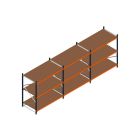 Voordeelrij MP Grootvakstelling 2000x5750x1000 hxbxd 3 niveaus RAL2004/5003/Verzinkt 400kg