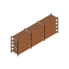 Voordeelrij MP Grootvakstelling 2000x4700x1000 hxbxd 5 niveaus RAL2004/5003/Verzinkt 500kg