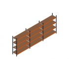 Voordeelrij MP Grootvakstelling 2250x4700x600 hxbxd 4 niveaus RAL2004/5003/Verzinkt 500kg