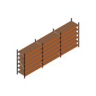 Voordeelrij MP Grootvakstelling 2250x4700x800 hxbxd 6 niveaus RAL2004/5003/Verzinkt 500kg
