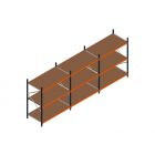 Voordeelrij MP Grootvakstelling 2250x4700x1000 hxbxd 3 niveaus RAL2004/5003/Verzinkt 500kg