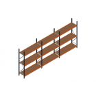 Voordeelrij MP Grootvakstelling 2500x4700x600 hxbxd 3 niveaus RAL2004/5003/Verzinkt 500kg