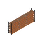 Voordeelrij MP Grootvakstelling 2500x4700x800 hxbxd 6 niveaus RAL2004/5003/Verzinkt 500kg