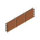 Voordeelrij MP Grootvakstelling 2000x7400x600 hxbxd 5 niveaus RAL2004/5003/Verzinkt 265kg