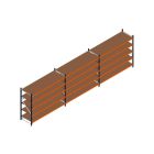 Voordeelrij MP Grootvakstelling 2000x7400x800 hxbxd 5 niveaus RAL2004/5003/Verzinkt 265kg