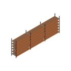 Voordeelrij MP Grootvakstelling 2500x7400x800 hxbxd 6 niveaus RAL2004/5003/Verzinkt 265kg