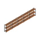 Voordeelrij MP Grootvakstelling 2000x9550x600 hxbxd 3 niveaus RAL2004/5003/Verzinkt 400kg