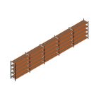Voordeelrij MP Grootvakstelling 2000x9550x600 hxbxd 5 niveaus RAL2004/5003/Verzinkt 400kg