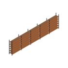 Voordeelrij MP Grootvakstelling 2500x9550x600 hxbxd 6 niveaus RAL2004/5003/Verzinkt 400kg